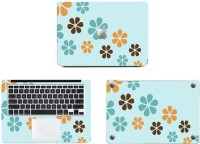 Swagsutra Blue Floral Full body SKIN/STICKER Vinyl Laptop Decal 15   Laptop Accessories  (Swagsutra)