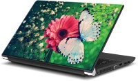 ezyPRNT Butterfly on Flower (15 to 15.6 inch) Vinyl Laptop Decal 15   Laptop Accessories  (ezyPRNT)