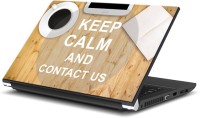 ezyPRNT Keep Calm and Contact US (13 to 13.9 inch) Vinyl Laptop Decal 13   Laptop Accessories  (ezyPRNT)