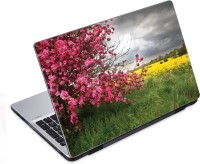 ezyPRNT Pink and Yellow Flowers LAndscape Nature (14 to 14.9 inch) Vinyl Laptop Decal 14   Laptop Accessories  (ezyPRNT)