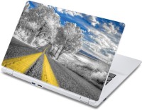 ezyPRNT Clean Road and Snowy Trees Nature (13 to 13.9 inch) Vinyl Laptop Decal 13   Laptop Accessories  (ezyPRNT)