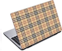 ezyPRNT The Brown Fabric Checks Pattern (14 to 14.9 inch) Vinyl Laptop Decal 14   Laptop Accessories  (ezyPRNT)