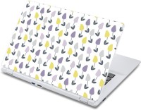ezyPRNT Leaves and Bud Pattern (13 to 13.9 inch) Vinyl Laptop Decal 13   Laptop Accessories  (ezyPRNT)