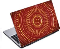 ezyPRNT Concentric Circles & Golden Rangoli Pattern (14 to 14.9 inch) Vinyl Laptop Decal 14   Laptop Accessories  (ezyPRNT)