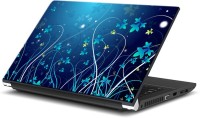 ezyPRNT Blue Fantasy Floral Pattern 2 () Vinyl Laptop Decal 15   Laptop Accessories  (ezyPRNT)