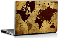 Seven Rays Grunge Vintage World Map Vinyl Laptop Decal 15.6   Laptop Accessories  (Seven Rays)