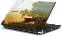 ezyPRNT Boat at Green SeaShore Nature (15 to 15.6 inch) Vinyl Laptop Decal 15   Laptop Accessories  (ezyPRNT)