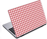 ezyPRNT Red Fabric Checks Pattern (14 to 14.9 inch) Vinyl Laptop Decal 14   Laptop Accessories  (ezyPRNT)