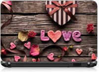 View VI Collections LOVE IN WOOD SIMBLE pvc Laptop Decal 15.6 Laptop Accessories Price Online(VI Collections)