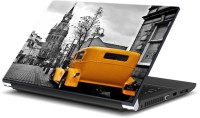 ezyPRNT Clock Tower and Old Model Car (14 to 14.9 inch) Vinyl Laptop Decal 14   Laptop Accessories  (ezyPRNT)
