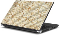ezyPRNT Brown Textured Squares Pattern (15 to 15.6 inch) Vinyl Laptop Decal 15   Laptop Accessories  (ezyPRNT)