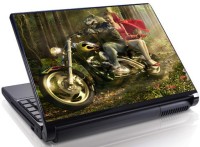Theskinmantra Bike Beauty and Beast Vinyl Laptop Decal 15.6   Laptop Accessories  (Theskinmantra)