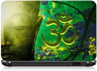 VI Collections Budha Face and Om PRINTED VINYL Laptop Decal 15.6   Laptop Accessories  (VI Collections)