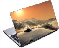 ezyPRNT Winter mountains landscape with shining sun Nature (14 to 14.9 inch) Vinyl Laptop Decal 14   Laptop Accessories  (ezyPRNT)