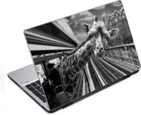 ezyPRNT Giraffe in Train Wildlife (14 to 14.9 inch) Vinyl Laptop Decal 14   Laptop Accessories  (ezyPRNT)