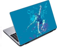 ezyPRNT Skateboarding Sports Abstract Blue (14 to 14.9 inch) Vinyl Laptop Decal 14   Laptop Accessories  (ezyPRNT)