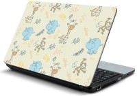ezyPRNT Monkey and Hippo Doodle Vinyl Laptop Decal 15.6   Laptop Accessories  (ezyPRNT)