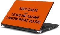 ezyPRNT Keep Calm and Leave me Alone I know what to do (14 to 14.9 inch) Vinyl Laptop Decal 14   Laptop Accessories  (ezyPRNT)
