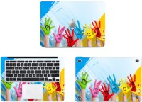 Swagsutra Colorful Hands Vinyl Laptop Decal 11   Laptop Accessories  (Swagsutra)