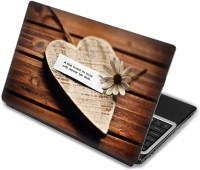 Shopmania Wooden Heart Vinyl Laptop Decal 15.6   Laptop Accessories  (Shopmania)