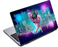 ezyPRNT Girl Listening and Dancing Music R (14 to 14.9 inch) Vinyl Laptop Decal 14   Laptop Accessories  (ezyPRNT)