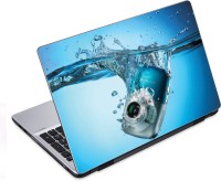 ezyPRNT Blue Camera in Pure water (14 to 14.9 inch) Vinyl Laptop Decal 14   Laptop Accessories  (ezyPRNT)