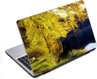 ezyPRNT Golden Fall Tree Grass Nature (14 to 14.9 inch) Vinyl Laptop Decal 14   Laptop Accessories  (ezyPRNT)