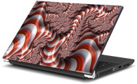 Dadlace Red N White abstract Vinyl Laptop Decal 14.1   Laptop Accessories  (Dadlace)
