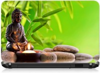 VI Collections Buddha on Pebbles PRINTED VINYL Laptop Decal 15.6   Laptop Accessories  (VI Collections)