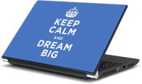 ezyPRNT Keep Calm and Dream Big (Blue) (14 to 14.9 inch) Vinyl Laptop Decal 14   Laptop Accessories  (ezyPRNT)