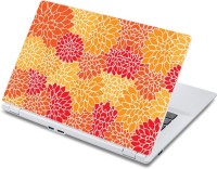 ezyPRNT Only Orange Red Floral Pattern (13 to 13.9 inch) Vinyl Laptop Decal 13   Laptop Accessories  (ezyPRNT)