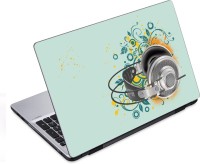 ezyPRNT Headphones and Earphones Music C (14 to 14.9 inch) Vinyl Laptop Decal 14   Laptop Accessories  (ezyPRNT)
