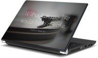 ezyPRNT Without Music Motivation Quote (15 to 15.6 inch) Vinyl Laptop Decal 15   Laptop Accessories  (ezyPRNT)