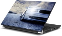 ezyPRNT White Car in Cloudy Weather (13 to 13.9 inch) Vinyl Laptop Decal 13   Laptop Accessories  (ezyPRNT)