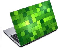 ezyPRNT Green Squares Pattern (14 to 14.9 inch) Vinyl Laptop Decal 14   Laptop Accessories  (ezyPRNT)