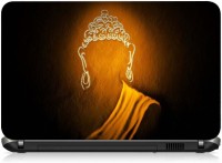 VI Collections Budha Outline in Dark PRINTED VINYL Laptop Decal 15.6   Laptop Accessories  (VI Collections)