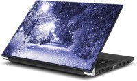ezyPRNT Snowfall and Chilly Winter Night Nature (15 to 15.6 inch) Vinyl Laptop Decal 15   Laptop Accessories  (ezyPRNT)