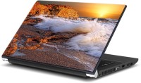 ezyPRNT Sunset at Wavy Beach (15 to 15.6 inch) Vinyl Laptop Decal 15   Laptop Accessories  (ezyPRNT)