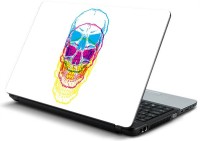ezyPRNT 3D colored skull Vinyl Laptop Decal 15.6   Laptop Accessories  (ezyPRNT)