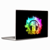 Theskinmantra Coloured Music Laptop Decal 14.1   Laptop Accessories  (Theskinmantra)