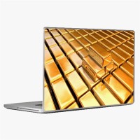 Theskinmantra Gold Bricks Laptop Decal 14.1   Laptop Accessories  (Theskinmantra)