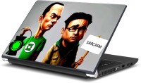 Rangeele Inkers Sheldon Cooper And Leonard Hofstadter Vinyl Laptop Decal 15.6   Laptop Accessories  (Rangeele Inkers)