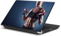 ezyPRNT Beautiflul Woman Bodybuilding (15 to 15.6 inch) Vinyl Laptop Decal 15   Laptop Accessories  (ezyPRNT)