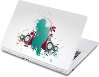 ezyPRNT Girl Listening and Dancing Music D (13 to 13.9 inch) Vinyl Laptop Decal 13   Laptop Accessories  (ezyPRNT)