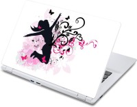 ezyPRNT Girl Listening and Dancing Music G (13 to 13.9 inch) Vinyl Laptop Decal 13   Laptop Accessories  (ezyPRNT)