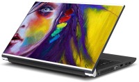 Rangeele Inkers Girl Colorful Painting Vinyl Laptop Decal 15.6   Laptop Accessories  (Rangeele Inkers)