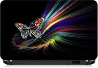 Psycho Art Colourful Neon Butterfly Vinyl Laptop Decal 15.6   Laptop Accessories  (Psycho Art)