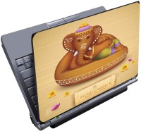 Finest Lord Ganesh Brown Vinyl Laptop Decal 15.6   Laptop Accessories  (Finest)