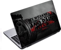ezyPRNT Bodybuilding Motivation Quote (14 to 14.9 inch) Vinyl Laptop Decal 14   Laptop Accessories  (ezyPRNT)