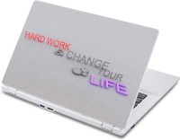 ezyPRNT Hard work Motivation Quote (13 to 13.9 inch) Vinyl Laptop Decal 13   Laptop Accessories  (ezyPRNT)